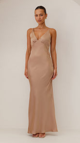 Ziah Maxi Dress - Latte