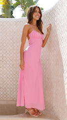 Margie Midi Dress - Pink