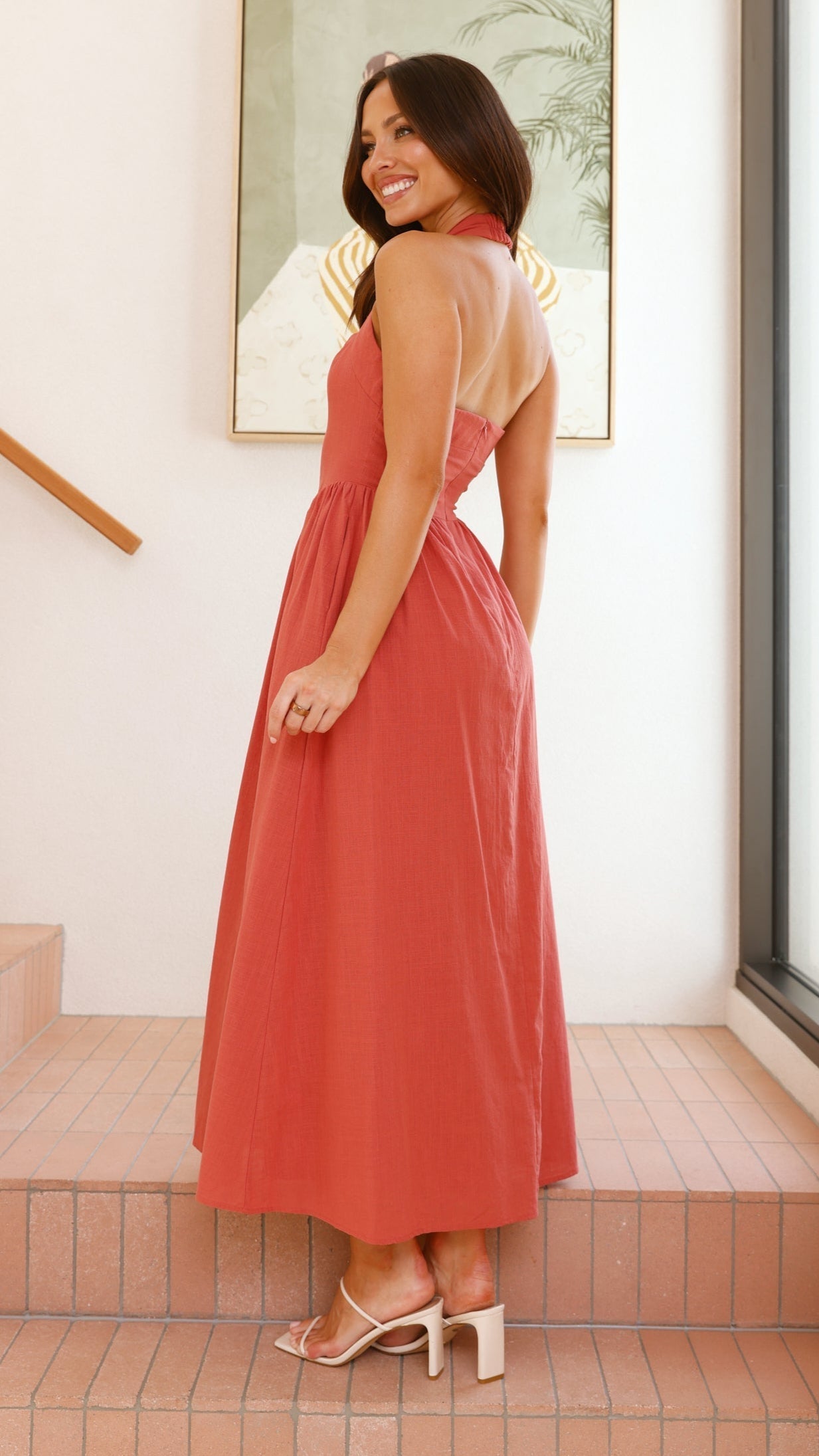 Caden Maxi Dress - Rust