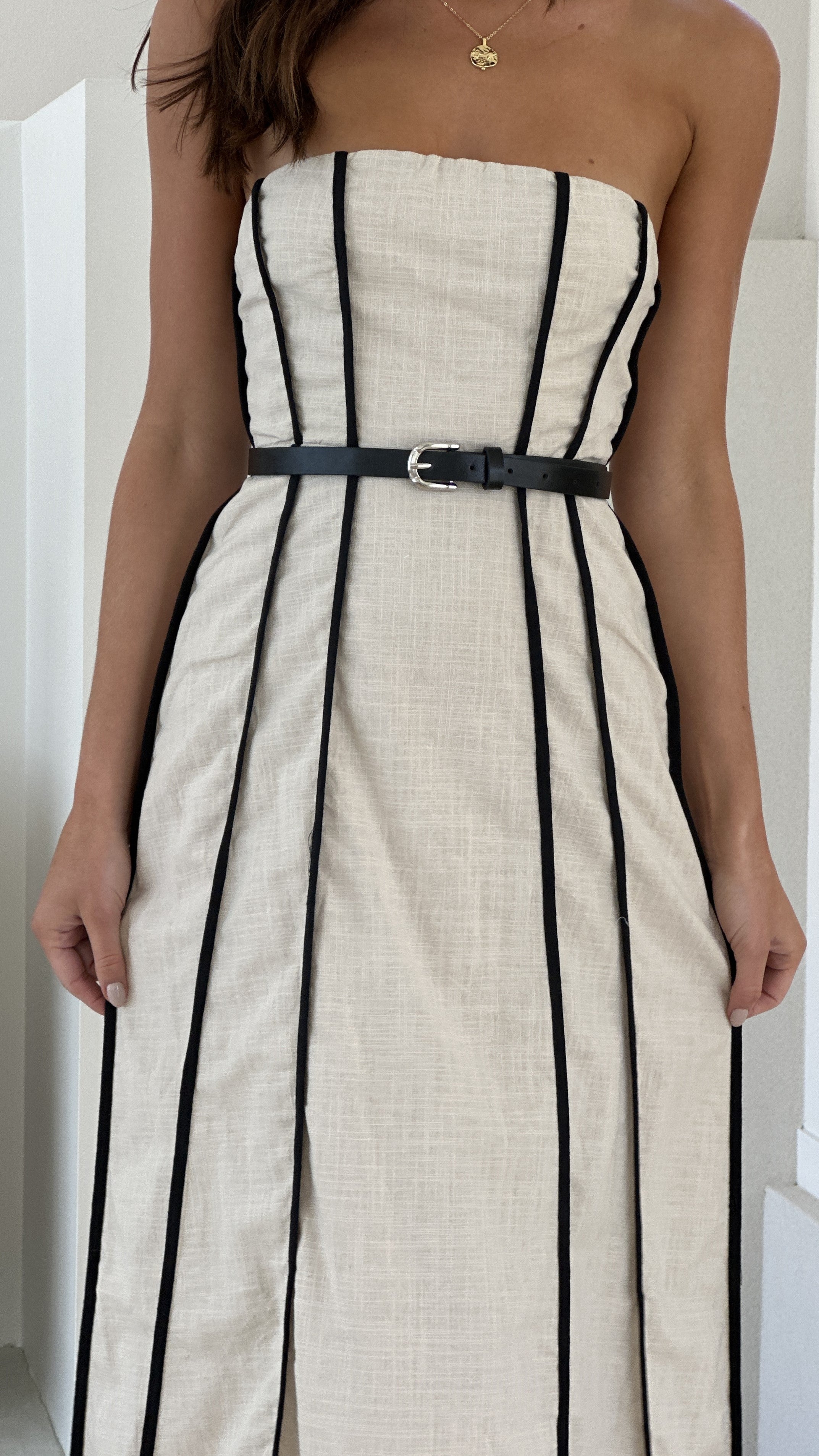 Damonica Maxi Dress - Sand / Black