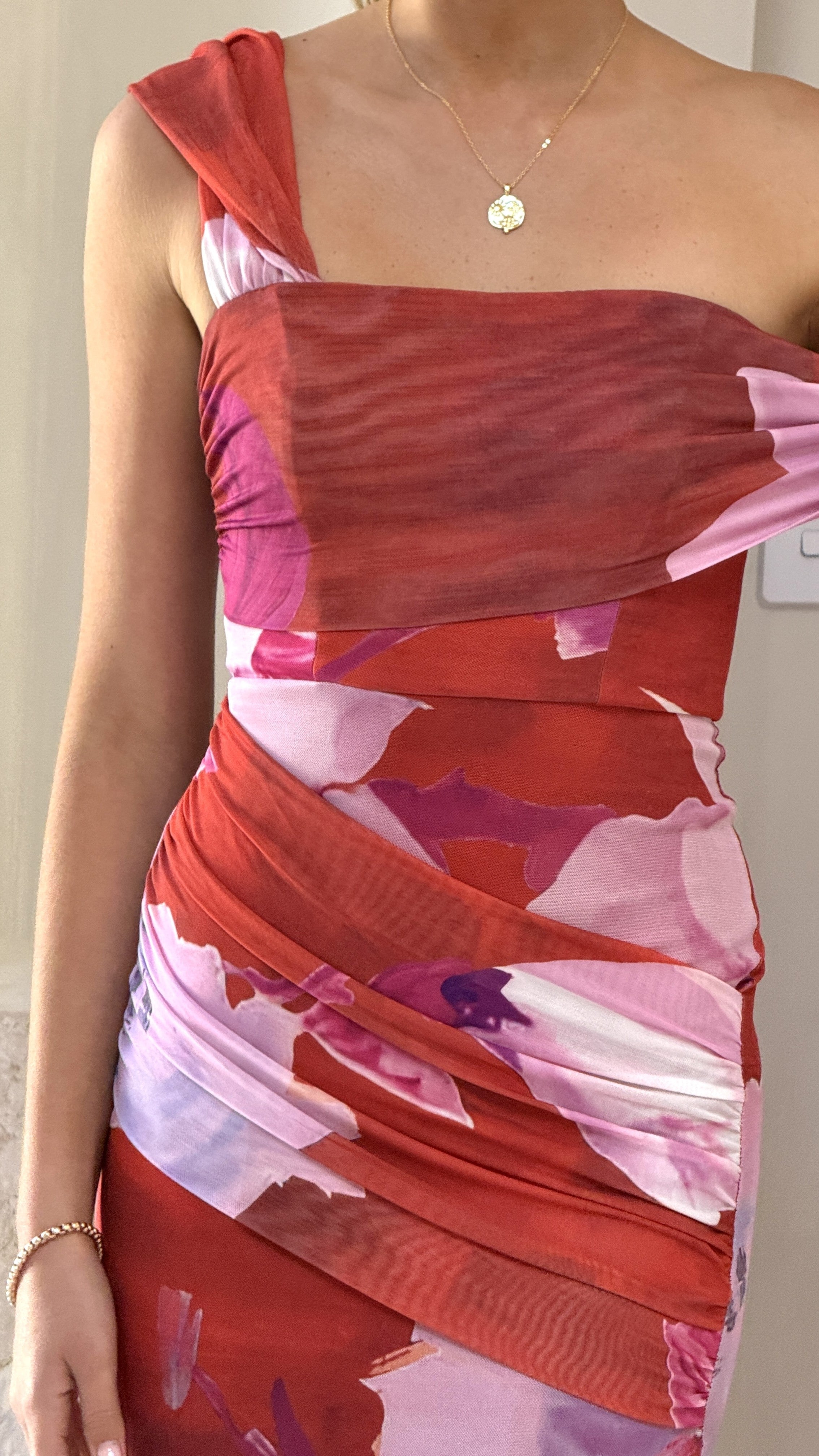 Gardenia Maxi Dress - Red/ Pink Floral